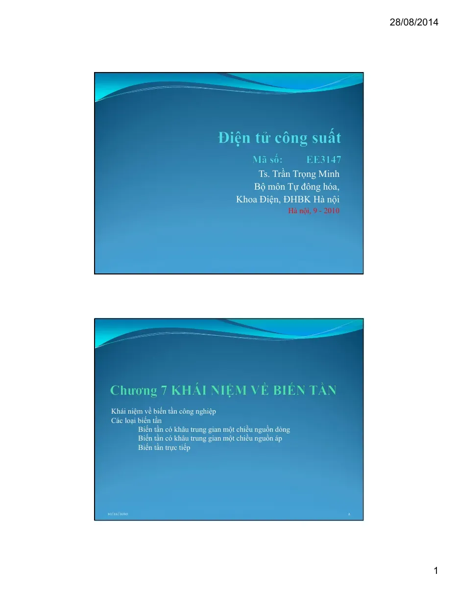 Điện tử công suất Bientan (Chương 7) - Trần Trọng Minh