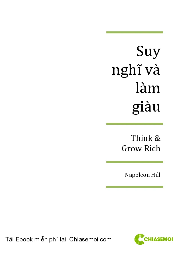 [Ebook] Think Grow Rich - Nghĩ lớn và Làm giàu