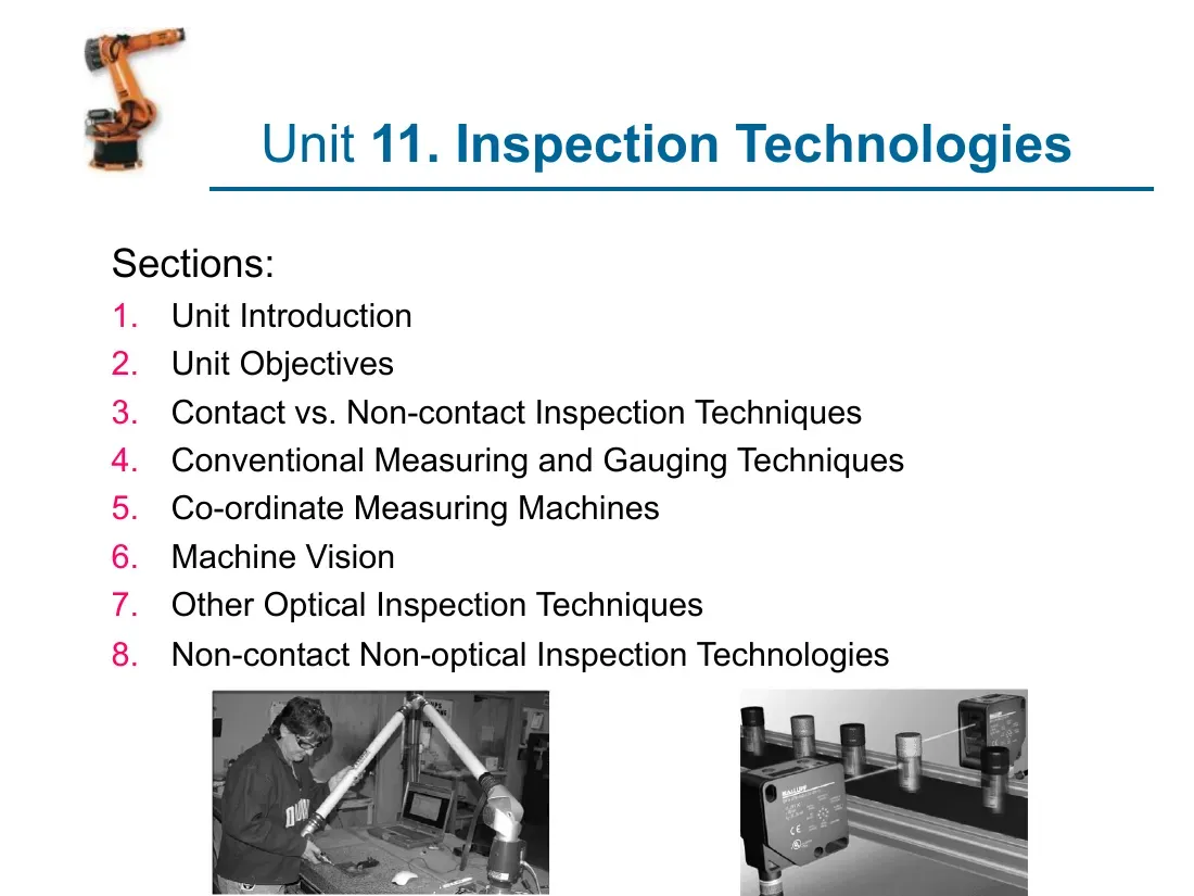 Unit 11. Inspection Technologies (Unit 11) (Bài 11: Công nghệ kiểm tra)