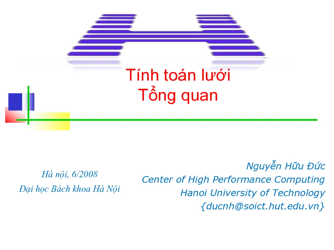 Tính toán lưới - Bài 1. Tổng quan (HUST)