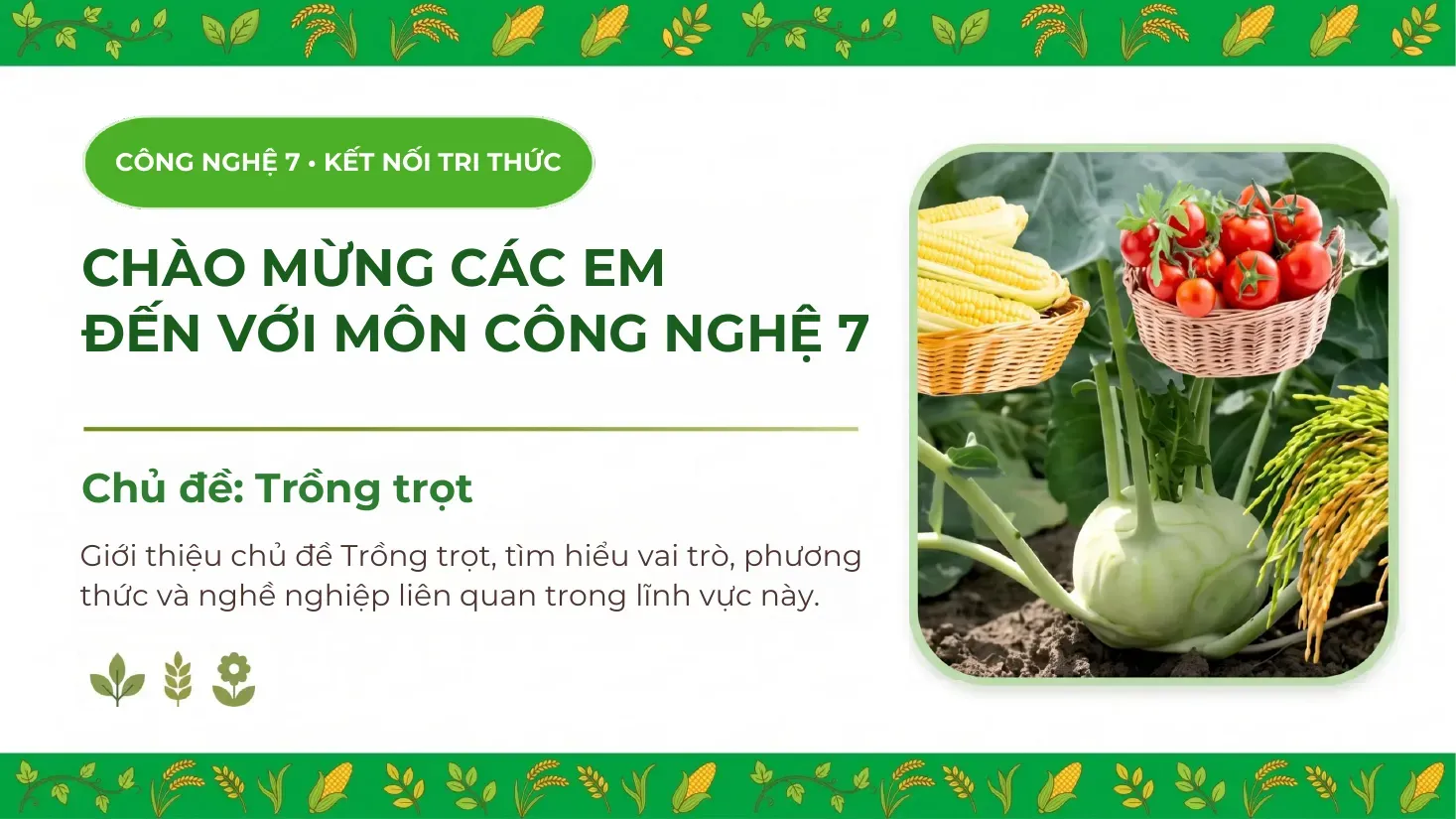 DTD Bài 1 Giới thiệu về trồng trọt
