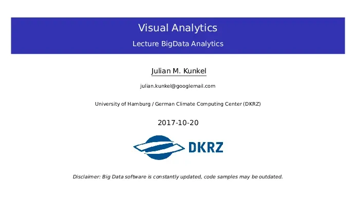Visual analytics (Phân tích dữ liệu trực quan) - Julian M. Kunkel