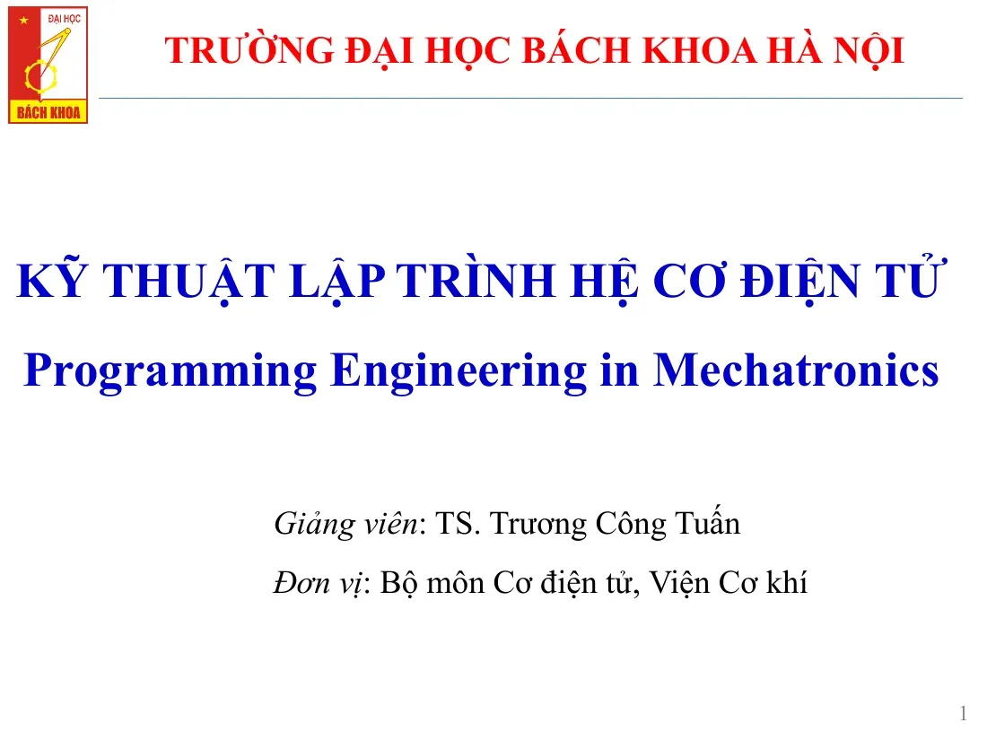 Tổng quan về ngôn ngữ lập trình (Chapter 0) - Trương Công Tuấn
