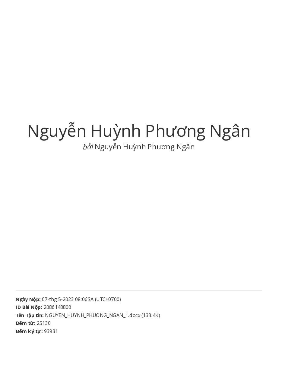 [Báo cáo kiểm tra Turnitin - LV Thạc sĩ] Tác động của chính sách cổ tức đến giá cổ phiếu của các công ty niêm yết tại Việt Nam - TG.Nguyễn Huỳnh Phương Ngân