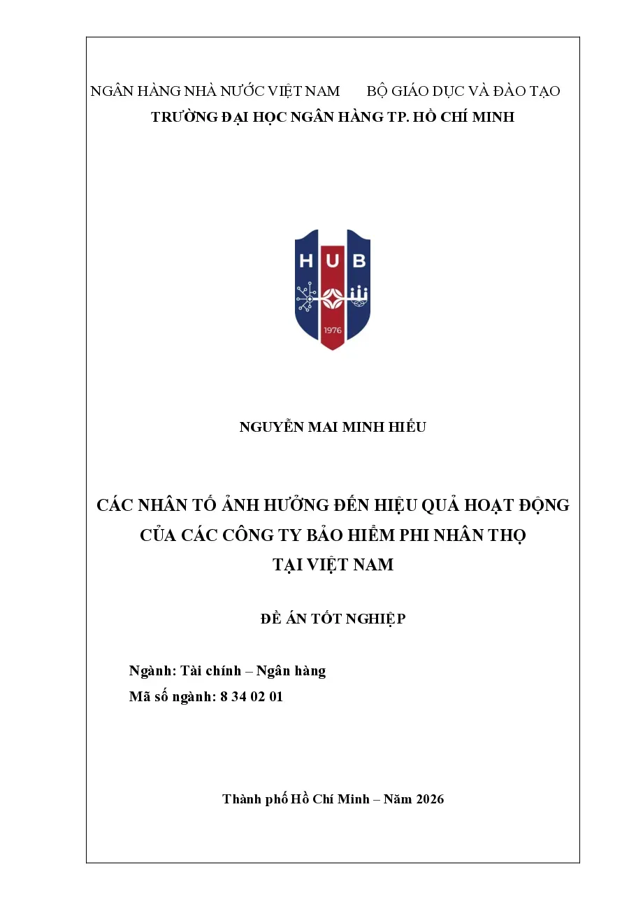 [Đề án] Các nhân tố ảnh hưởng đến hiệu quả hoạt động của các Cty bảo hiểm - TG.Nguyễn Mai Minh Hiếu