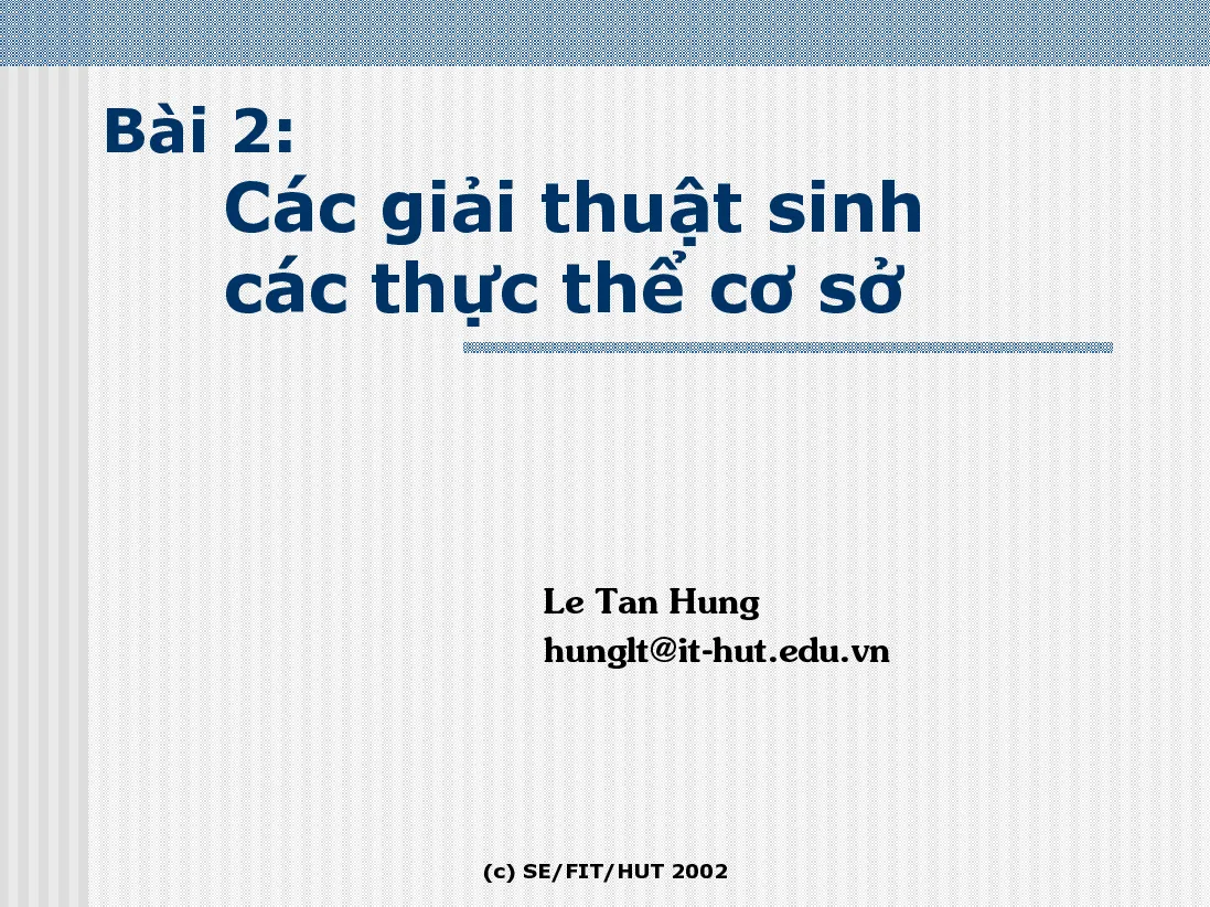 Đồ họa hiện thực ảo - Bài 2 (HUST) GV. Lê Tấn Hùng