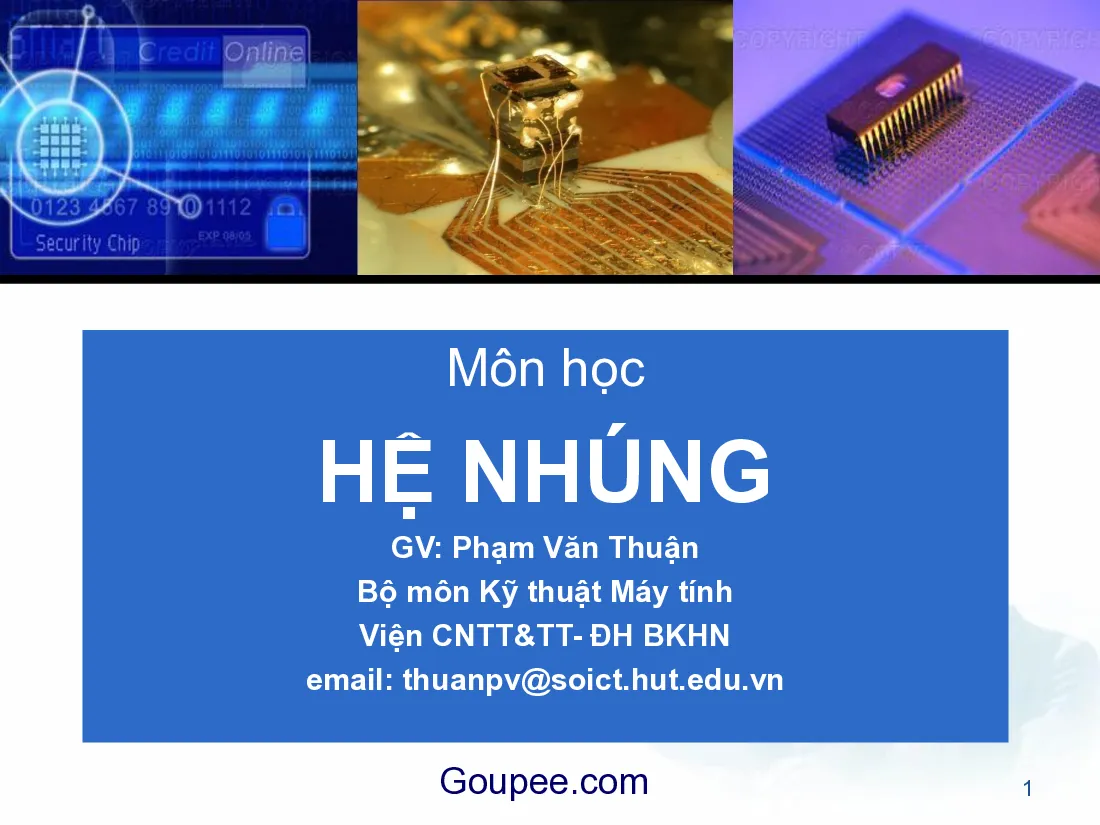 Hệ nhúng - (HUST) GV. Phạm Văn Thuận Trường
