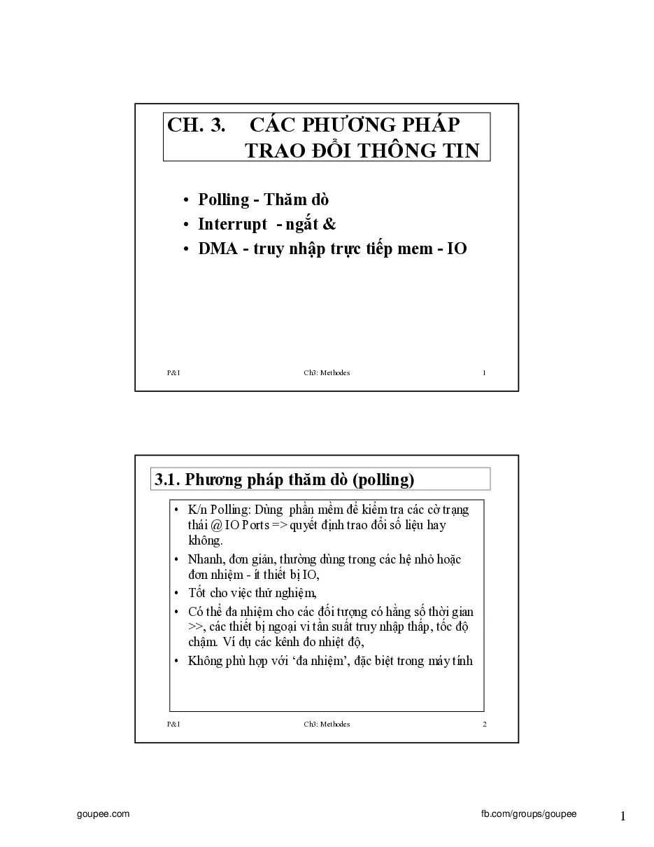 Slide Kỹ thuật ghép nối máy tính (Chương 3) - HUST. GV. Bùi Quốc Anh