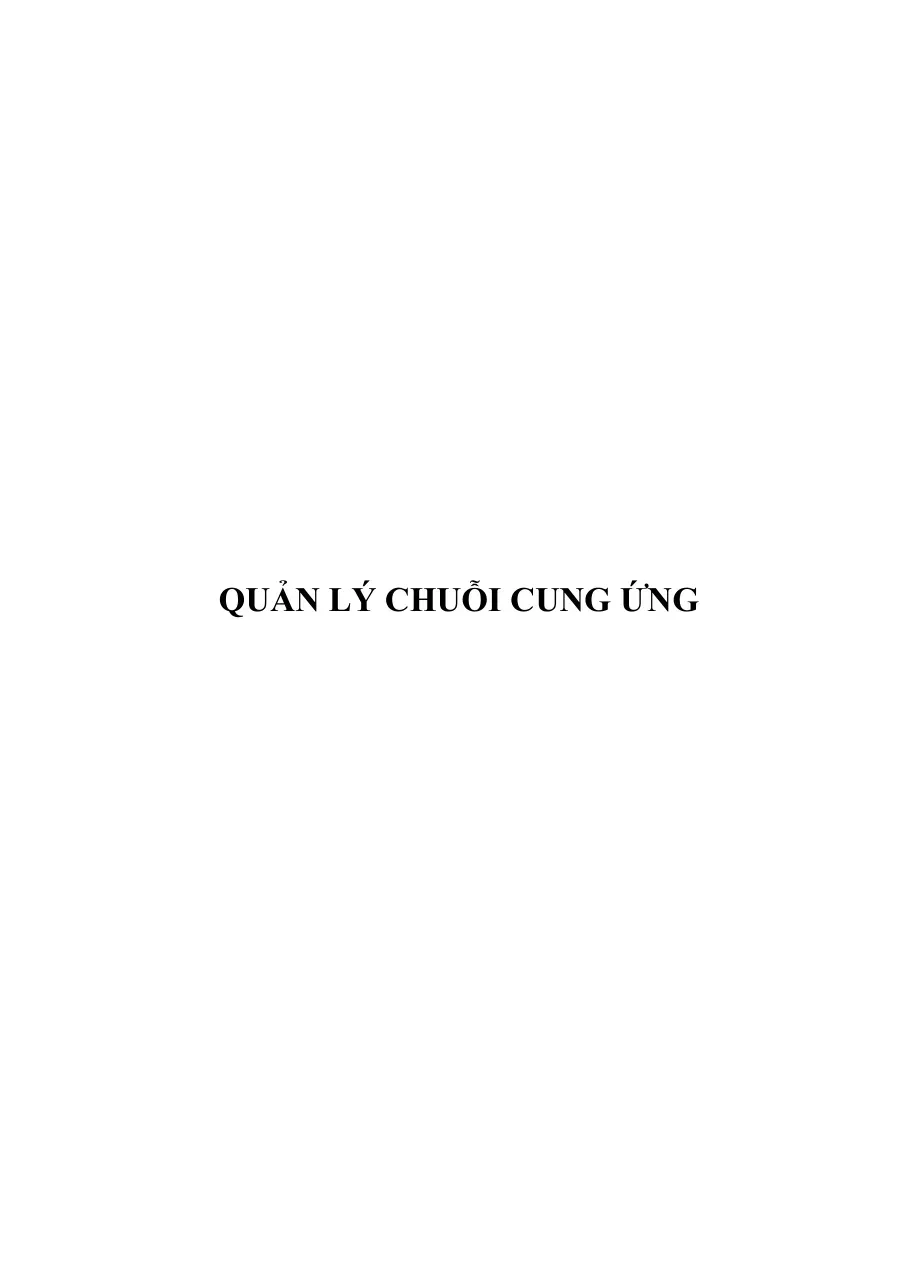 [Luận văn] Giao trinh quan ly chuoi cung ung