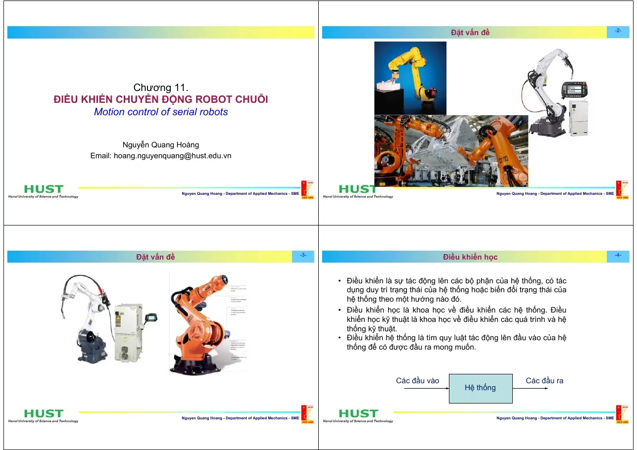 Robotics 11 Motion Control 16X9 (Chương 11) - Nguyễn Quang Hoàng