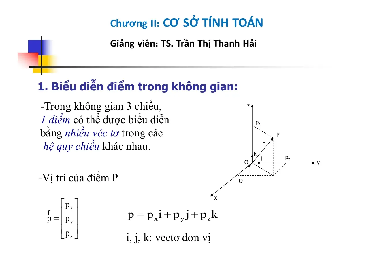 Cơ sở tính toán - Robot công nghiệp (Chương II) - TS.Trần Thị Thanh Hải