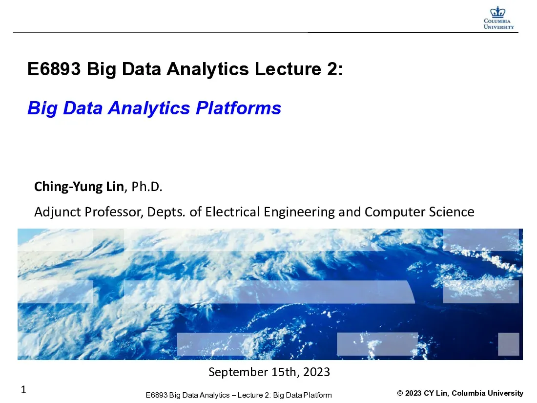 Big Data Analytics - Phân tích dữ liệu lớn (Lecture 2)