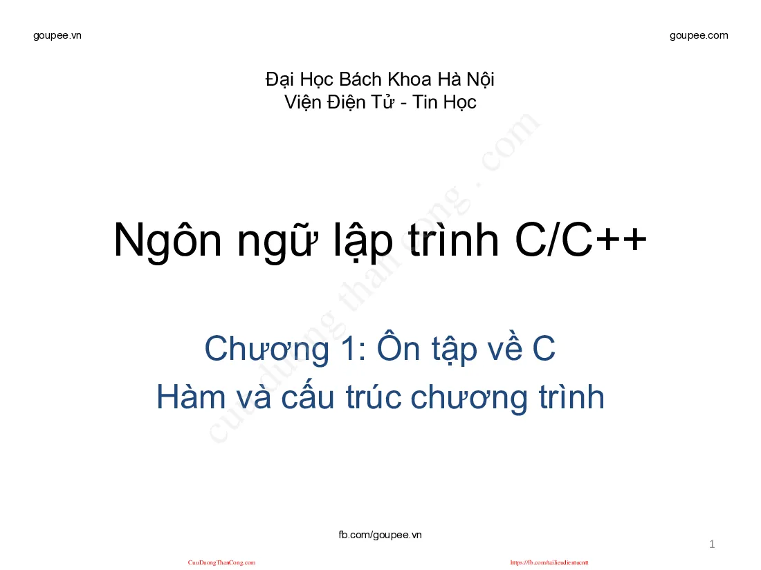 Ngôn ngữ lập trình - Chương 1.4 (HUST)
