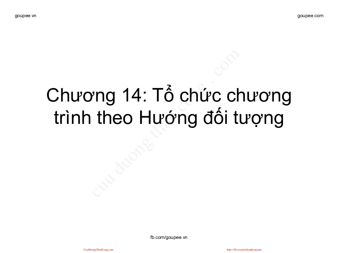 Ngôn ngữ lập trình - Chương 14 (HUST)