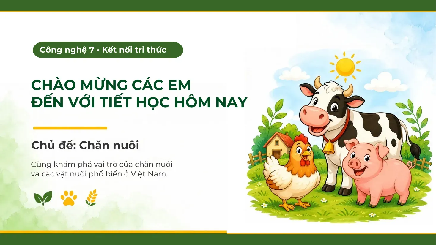 Bài 9: Giới thiệu về chăn nuôi